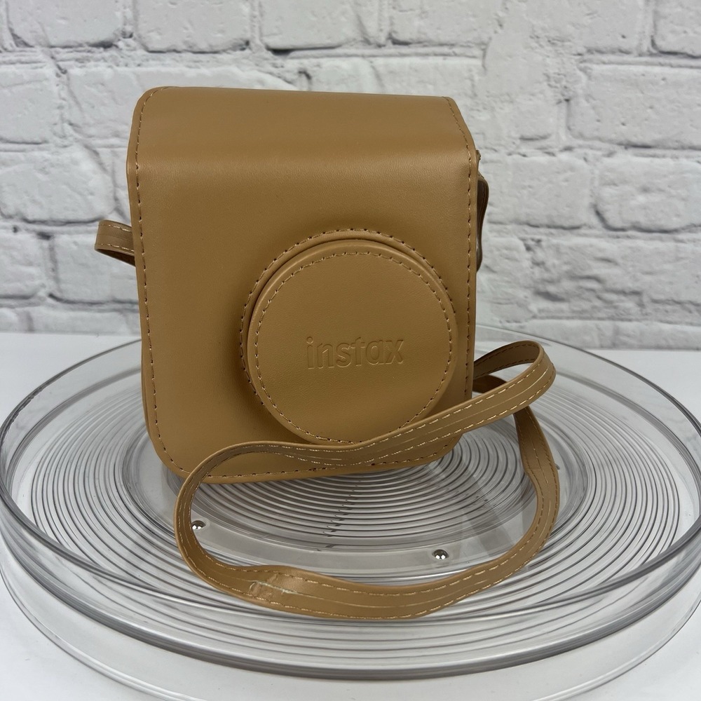 Genuine Fujifilm Instax Mini Groovy Camera Case Light Brown‎ Adjustable Strap